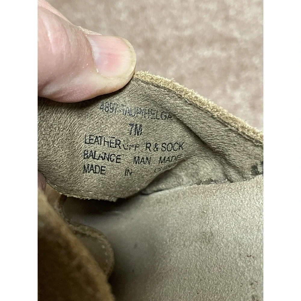 FOXRIDGE Women's Cork Slide Sandals Tan Leather Buckles 7 M